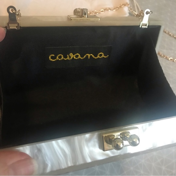 Cavana Multicolored Jeweled Pearlized Lucite Clutch - Picture 8 of 11